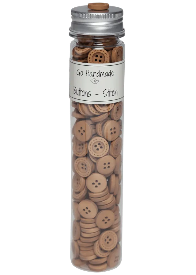 Go Handmade Stitch 15 mm knapper 210 stk til strikk og søm