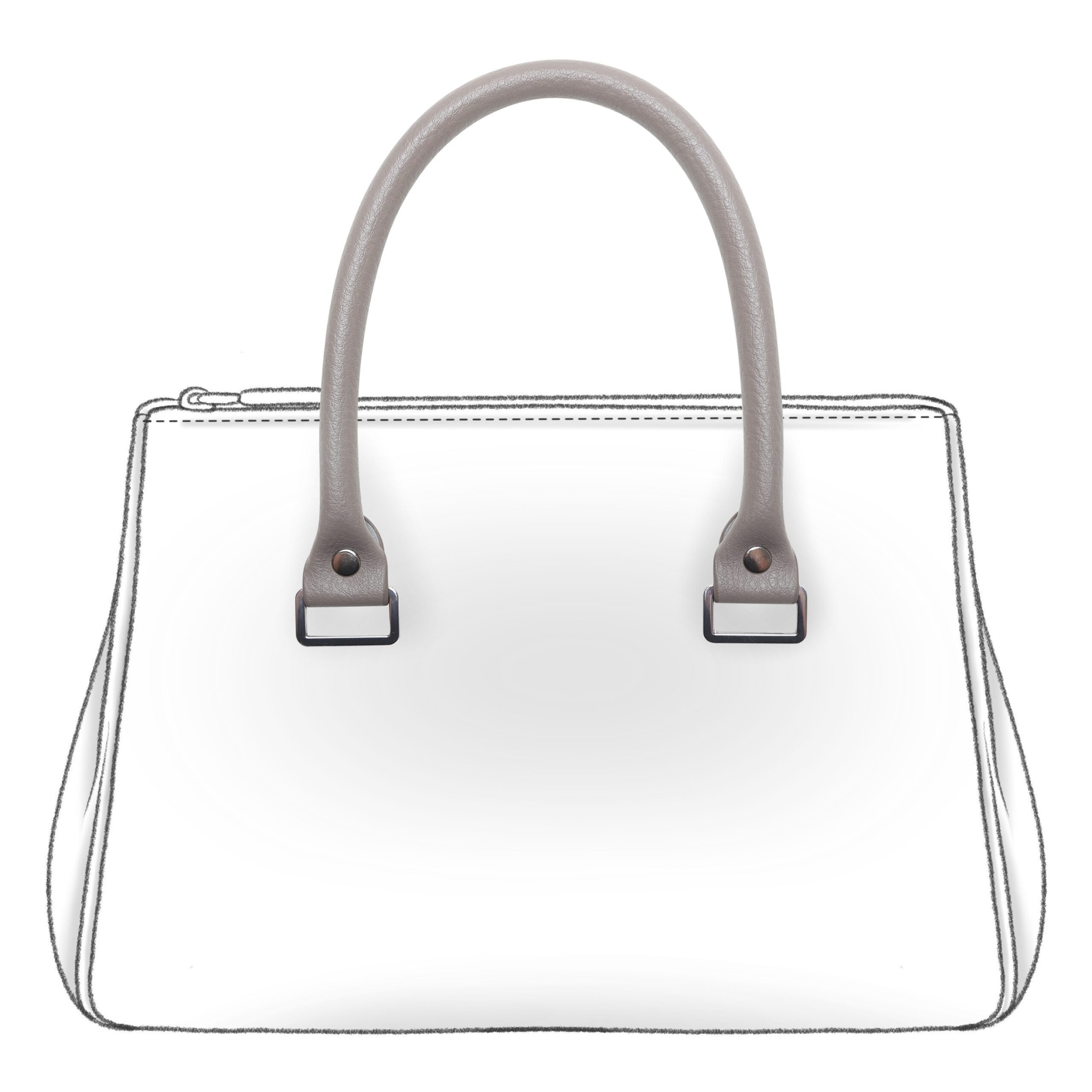 Go Handmade veskehåndtak 42 cm PU-skinn 2 stk