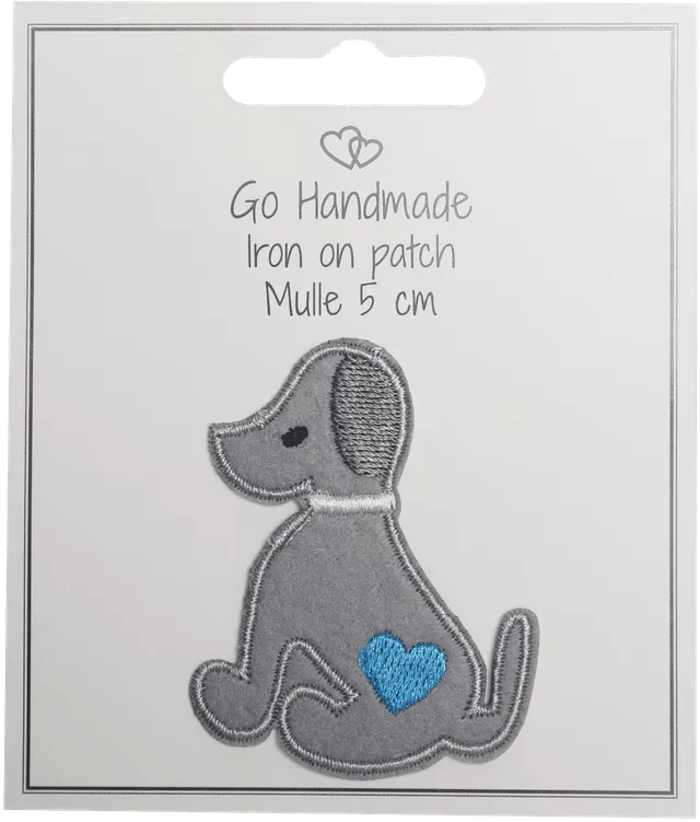Go Handmade Mulle Dog tøymerke 5 cm