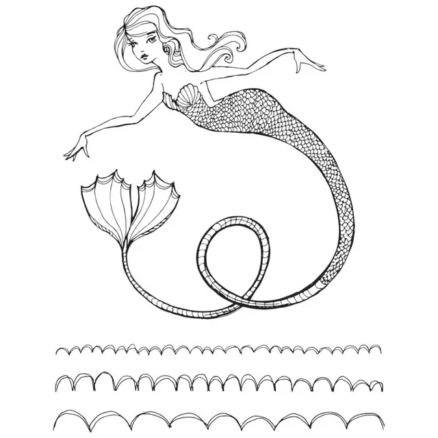 Jane Davenport Glorious Mermaid stempelsett havfrue