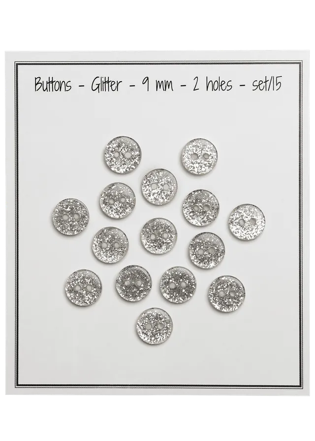 Go Handmade Glitter Deluxe 9 mm sikkerhetsøyne 15 stk glitter