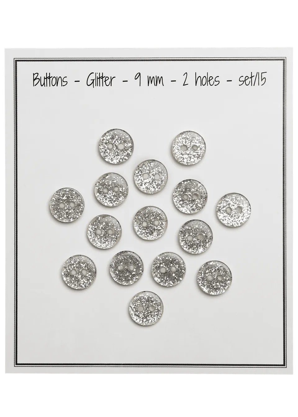 Go Handmade Glitter Deluxe paljetter 9 mm 15-pakning