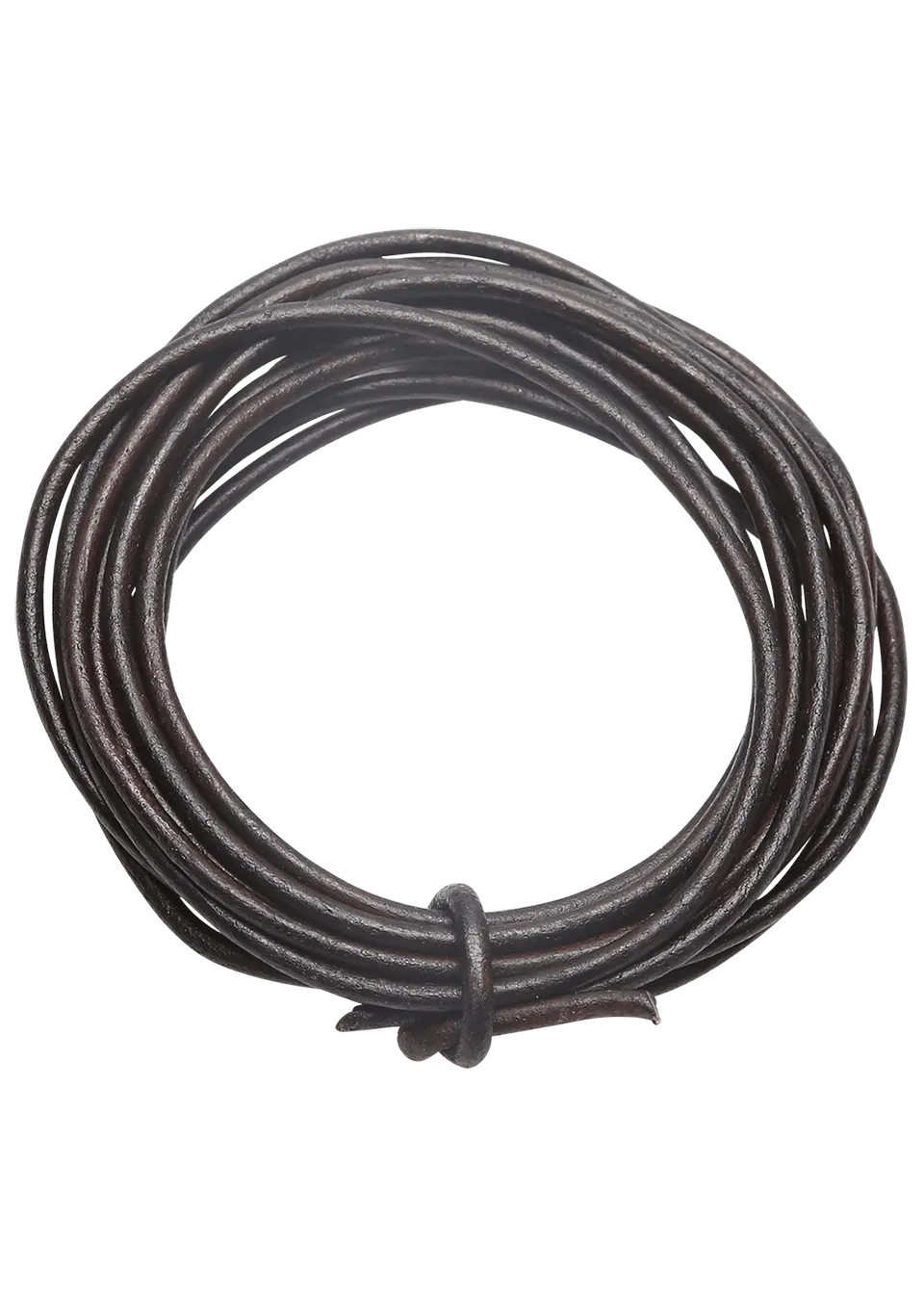 Go Handmade Leather String lærsnor 2 m mørk brun