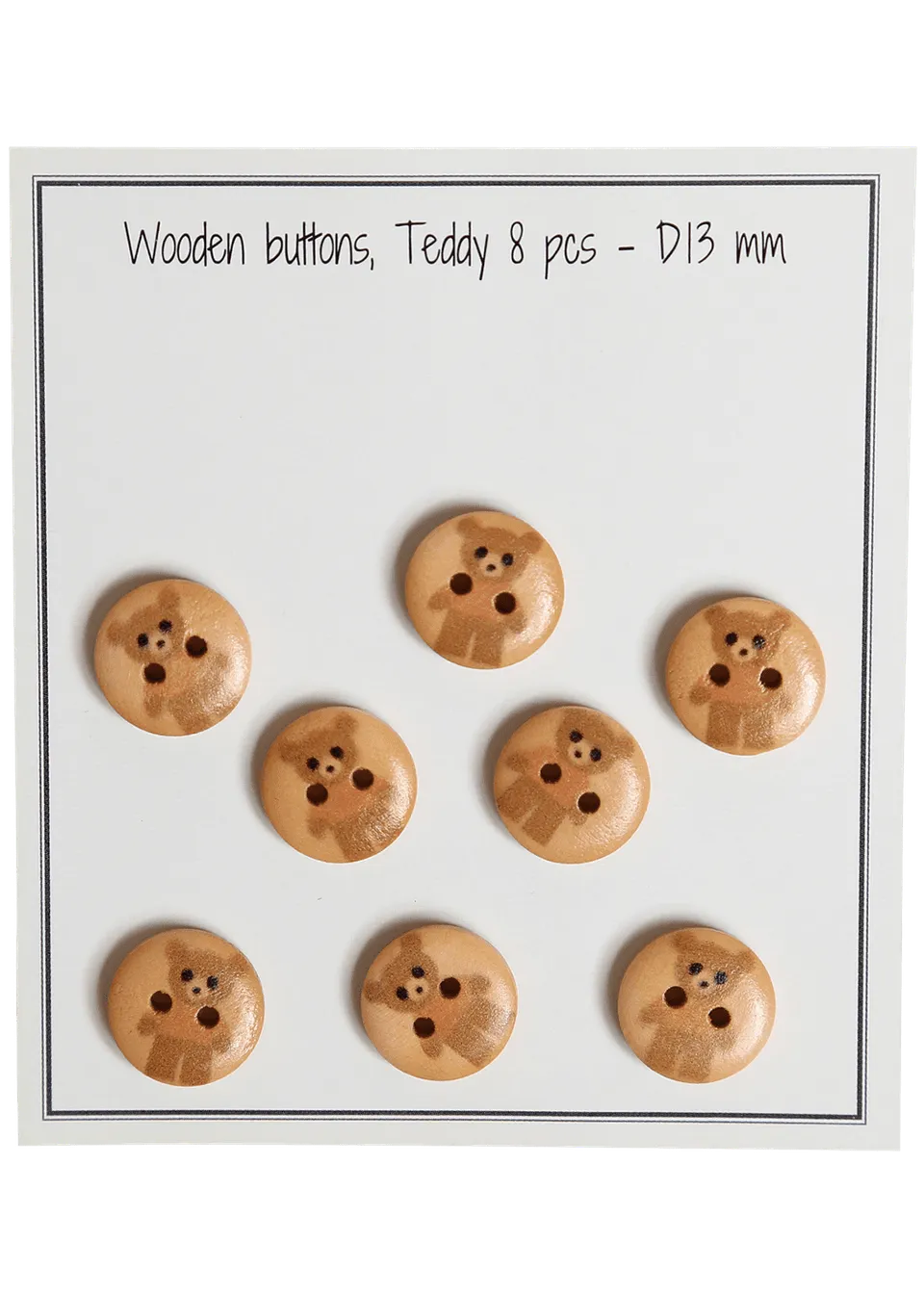 Go Handmade Teddy bamseøyne 13 mm beige 8 stk