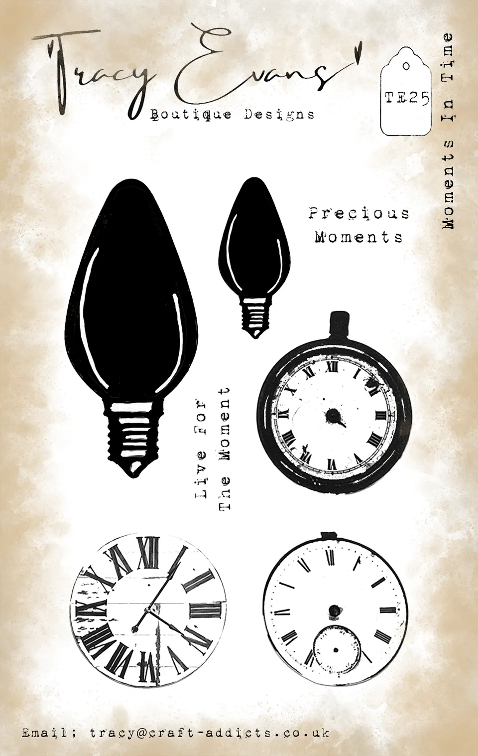 Tracy Evans Design TE025 Moments In Time stempel A7
