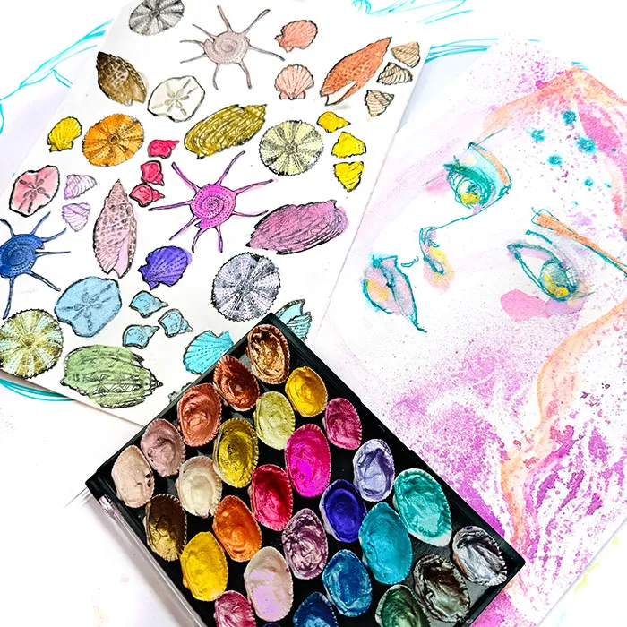Jane Davenport Pigment Pebbles akvarellmaling skimmer sett