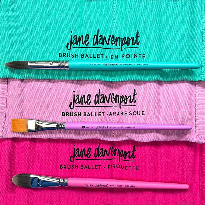 Jane Davenport Brush Ballet penselsett med oppbevaring