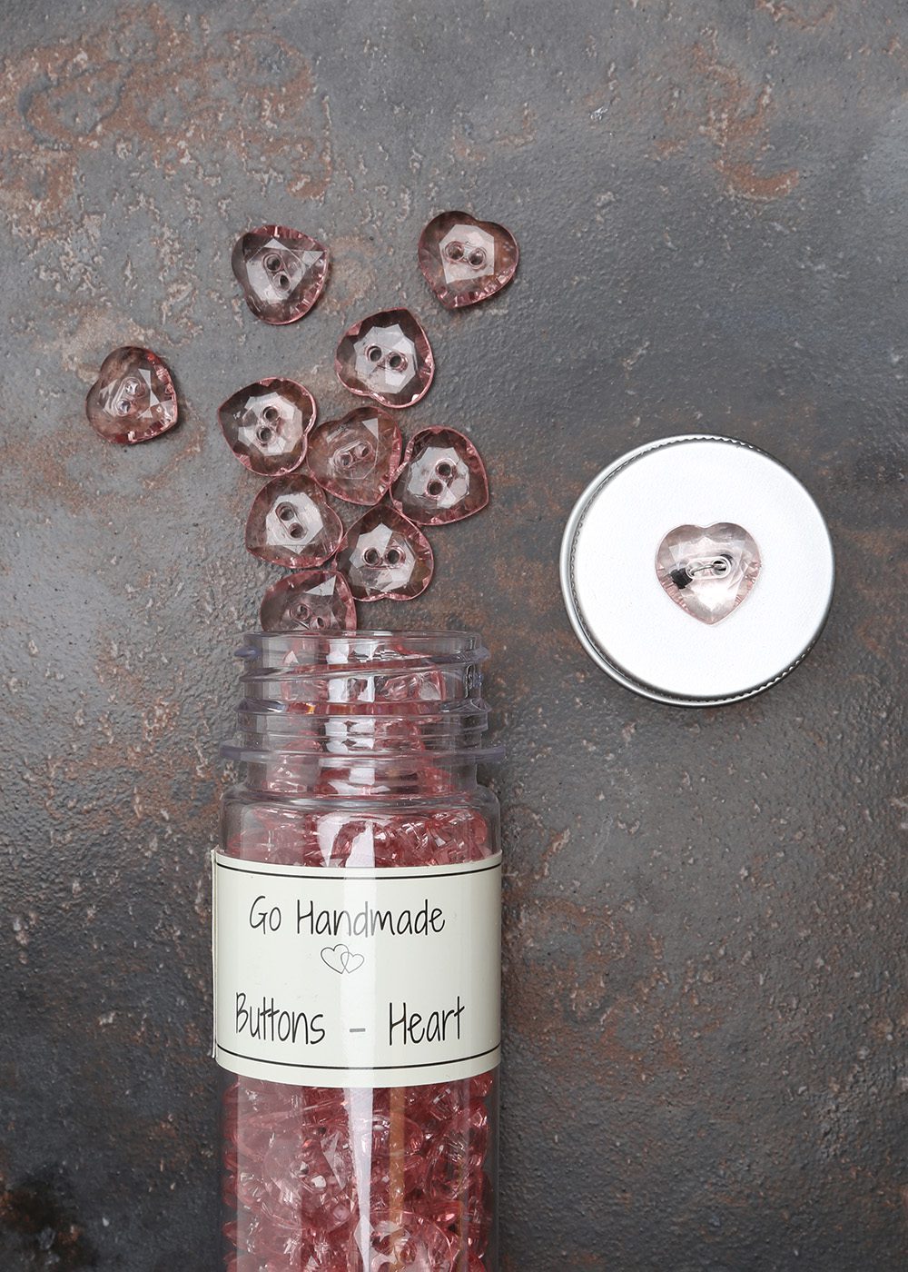 Go Handmade Heart knapper 13 mm flaske 440 stk