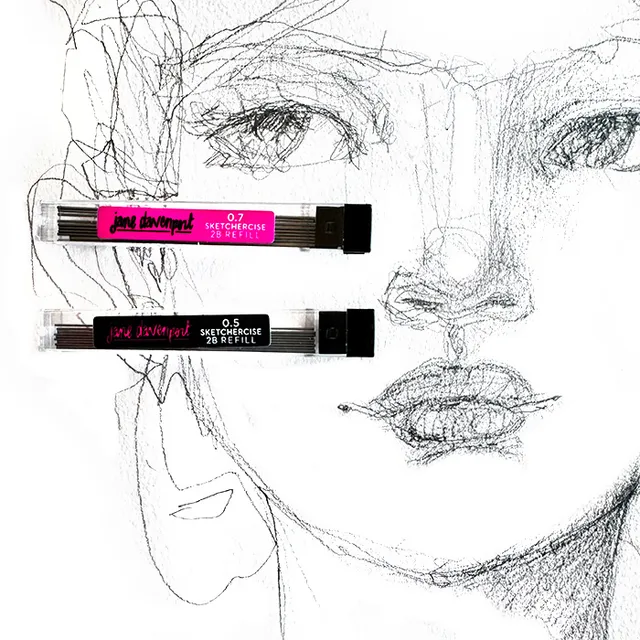 Jane Davenport Sketchercise 2B blystift påfyll