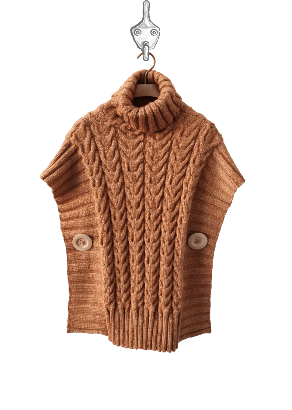 Go Handmade Poncho Emily strikkeoppskrift 2-12 år