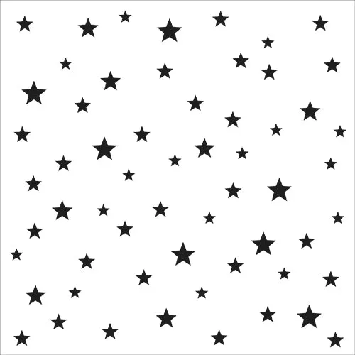 The Crafters Workshop TCW1051 Starry Stars sjablong 6x6 stjerner