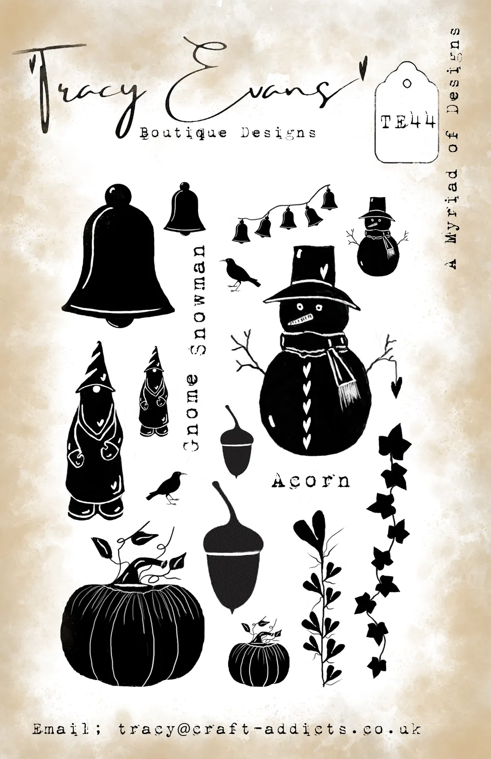 Tracy Evans Design TE044 Myriad of Designs stempel A5