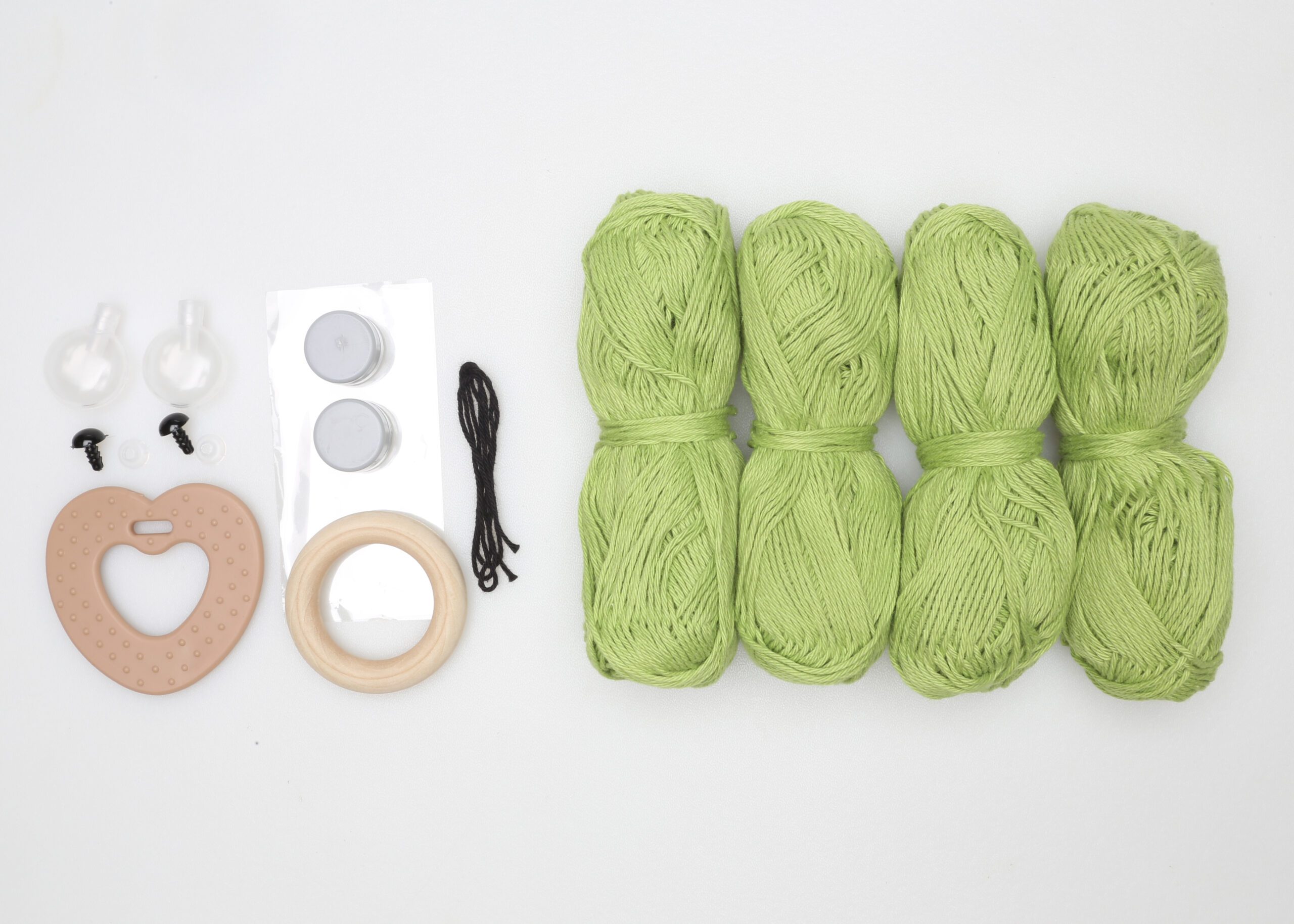 Go Handmade Sensory Teddy heklesett lime