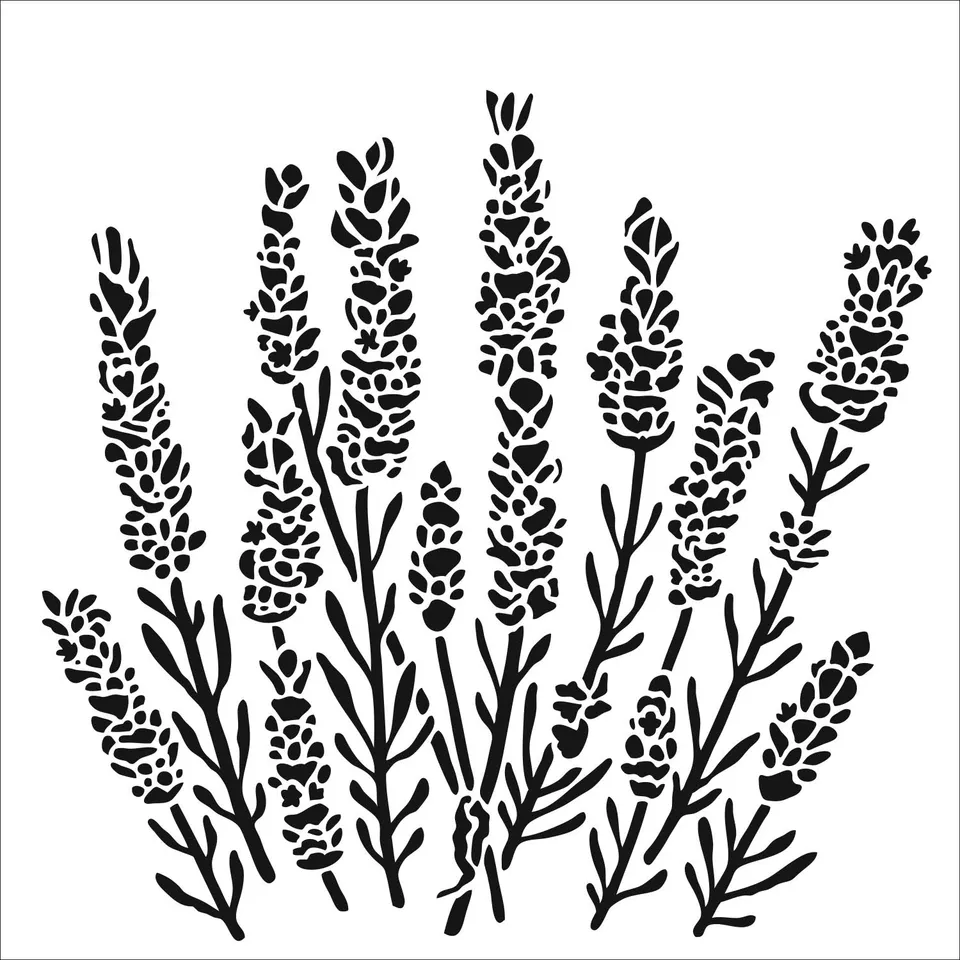 The Crafters Workshop TCW860 Lavender sjablong 6x6 lavendel