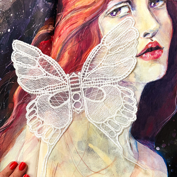 Jane Davenport Butterfly Lovely Laces sjablong blonde