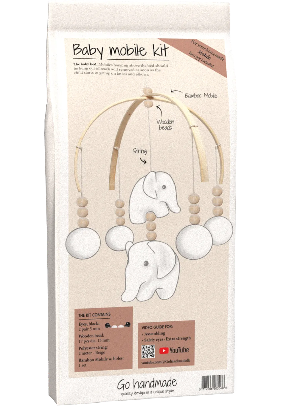 Go Handmade Sensory Kit Baby Mobile heklesett bambus