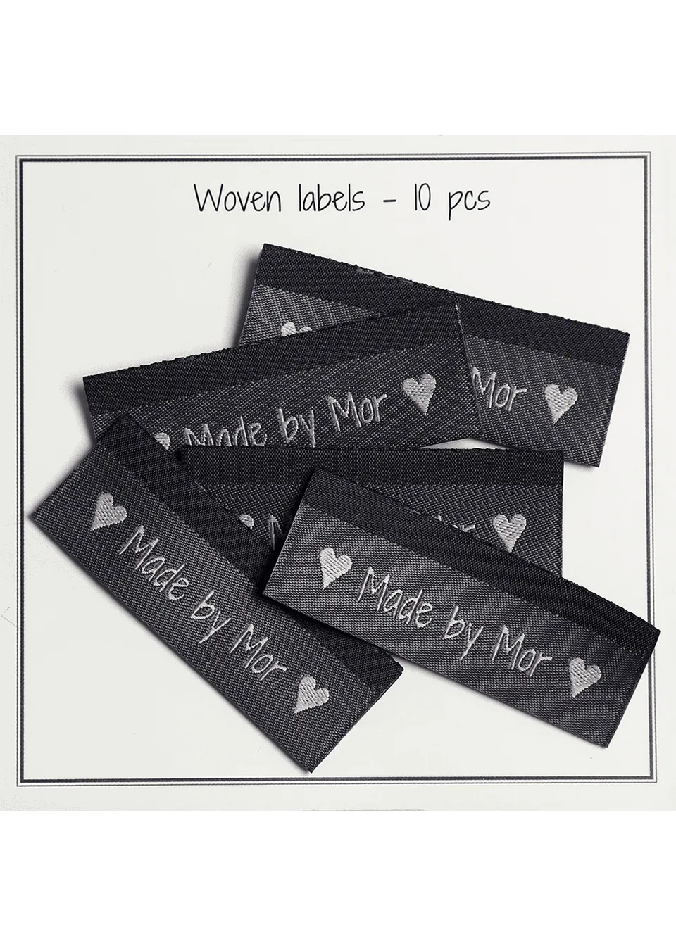 Go Handmade Made by Mor merkelapper grå 10 stk