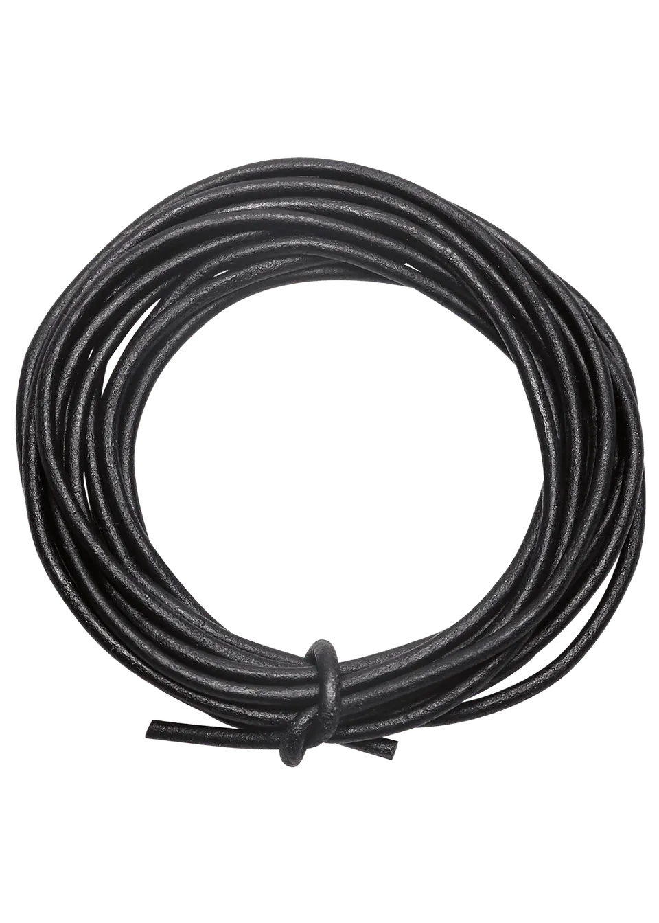 Go Handmade Leather String lærsnor 2 mm svart 2 m