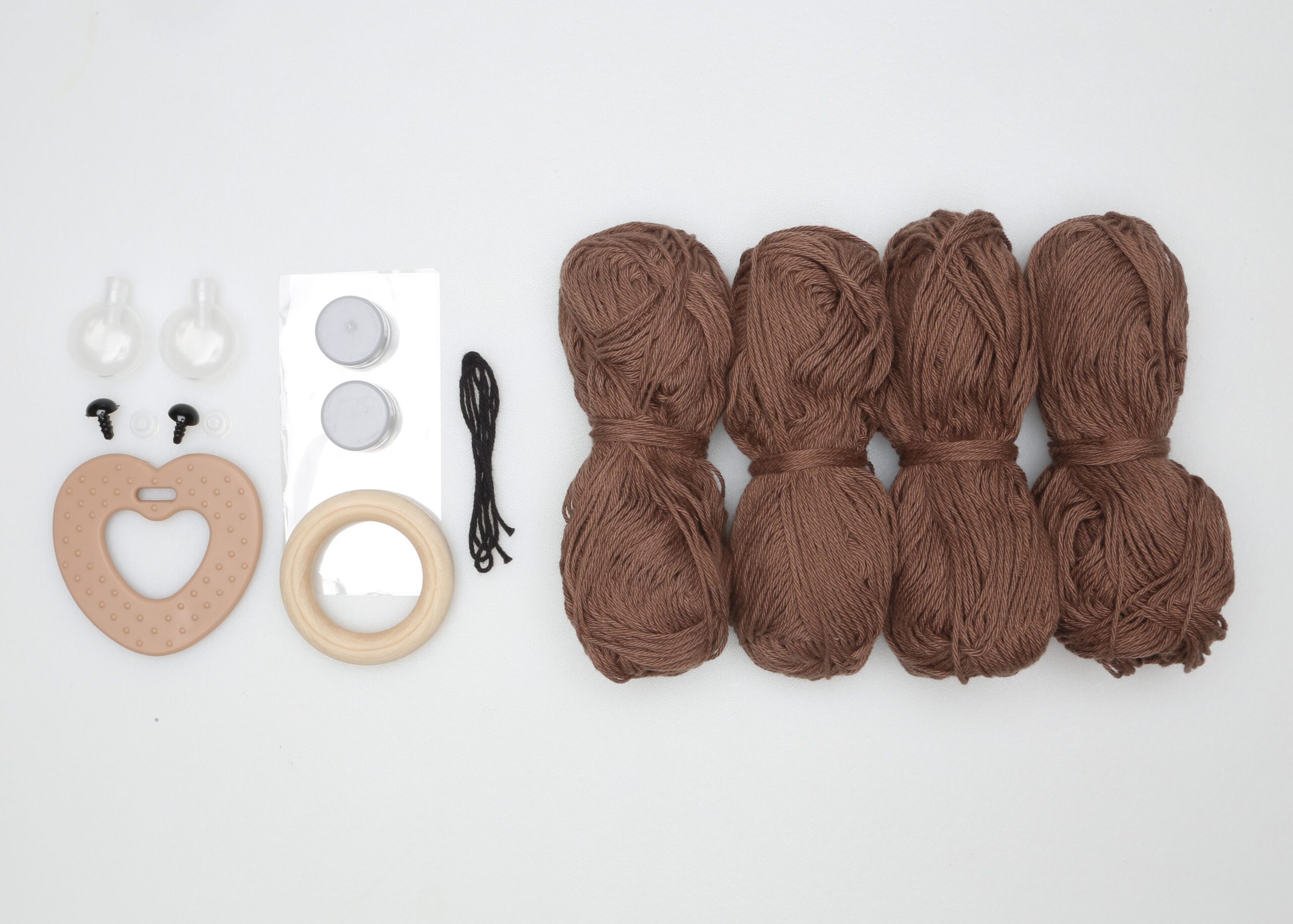 Go Handmade Sensory Teddy heklesett mørkebrun