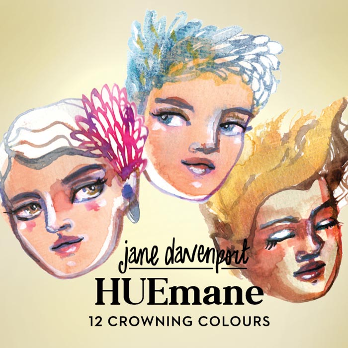 Jane Davenport HUEmane Pocket Palette akvarellpalett 12 farger