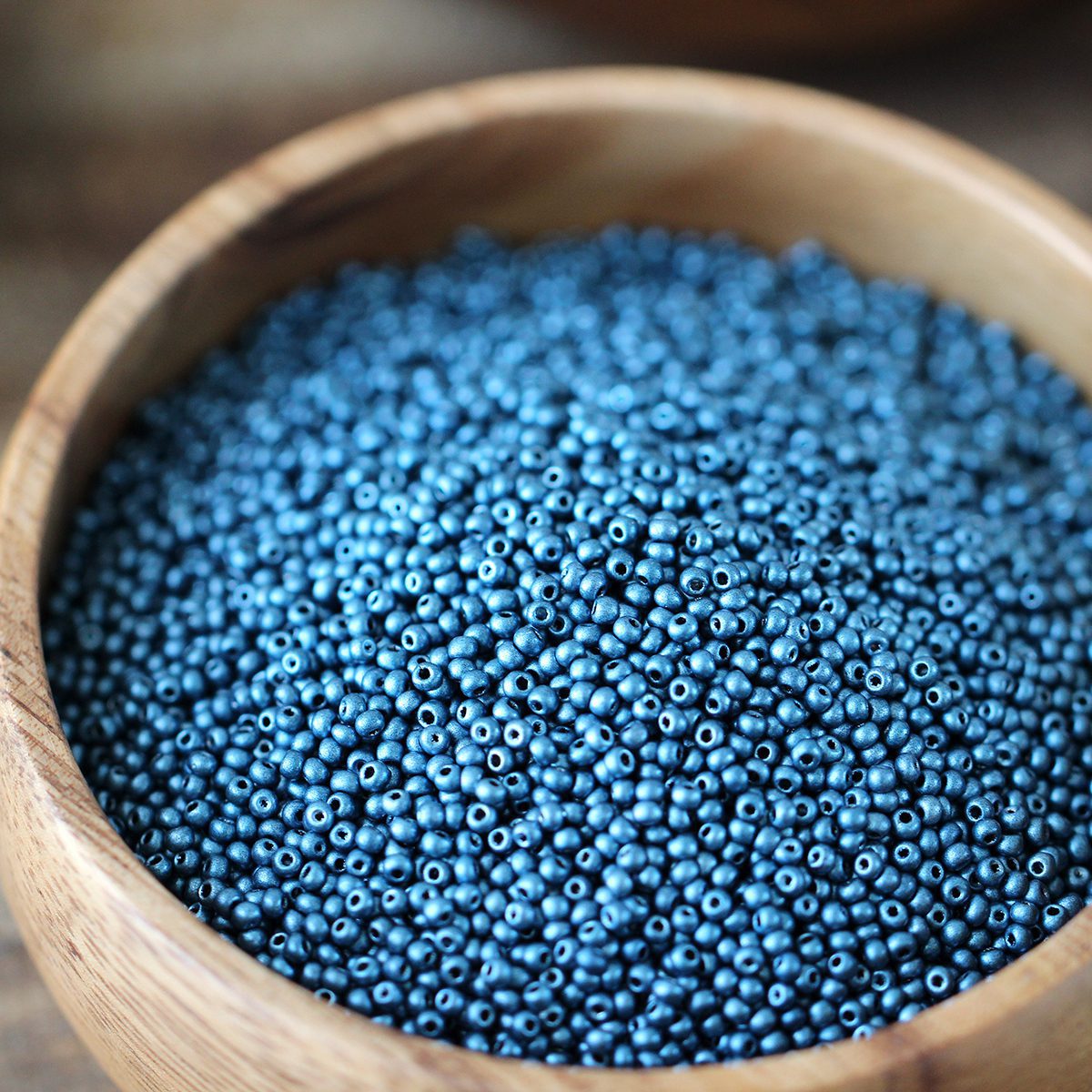 Go Handmade glassperler metallic blue 30 g små