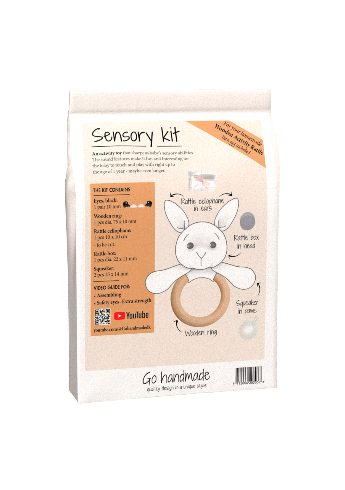 Go Handmade Sensory Bunny hekleoppskrift kanin træring