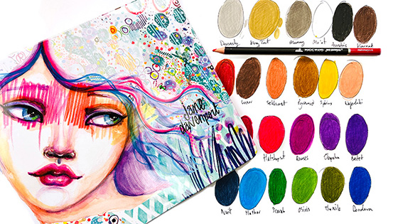 Jane Davenport Magic Wands fargeblyanter 48 stk sett