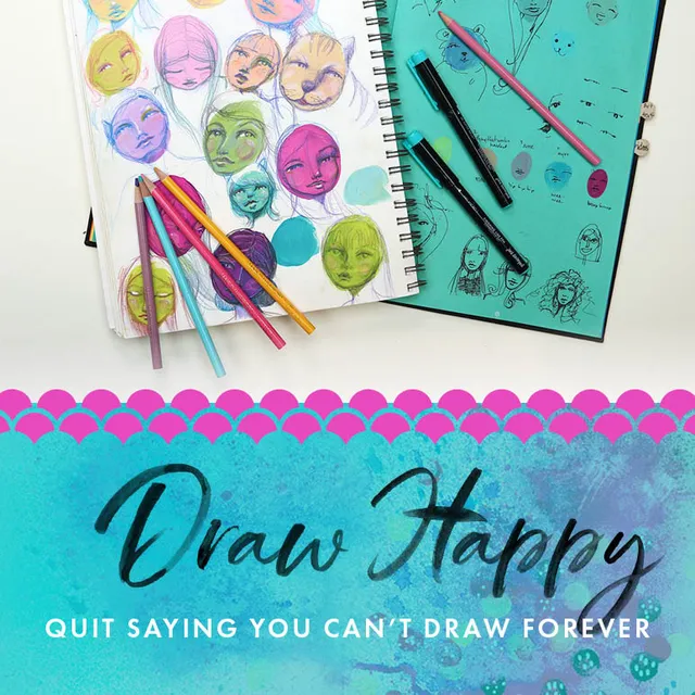 Jane Davenport Draw Happy tegnebok nybegynner