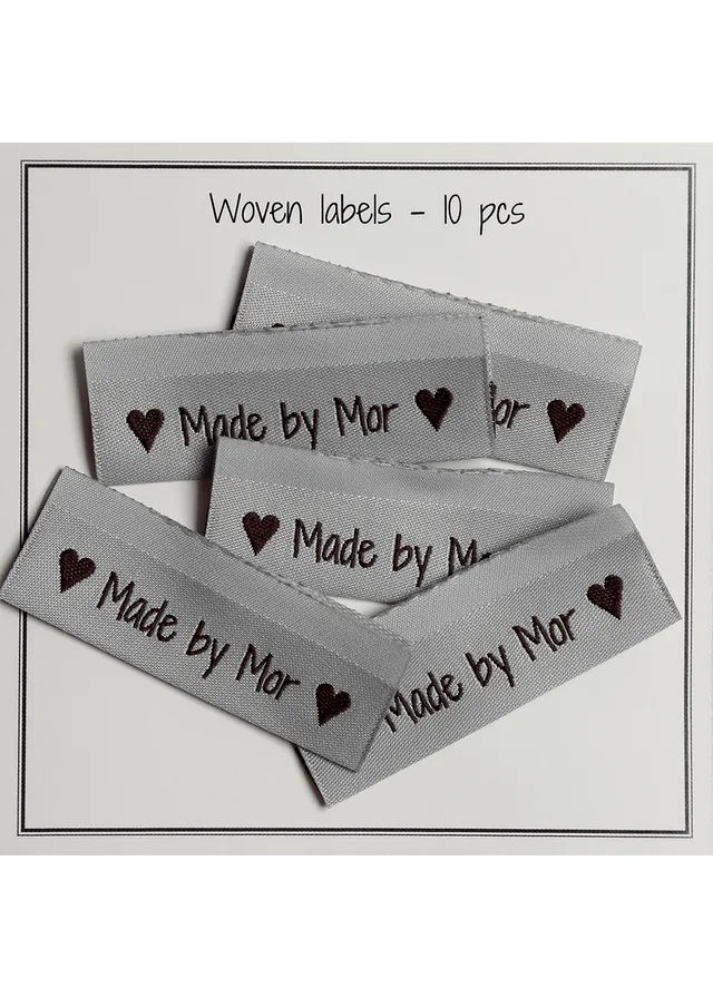 Go Handmade merkelapper Made by Mor lyseblå 10 stk 50 mm