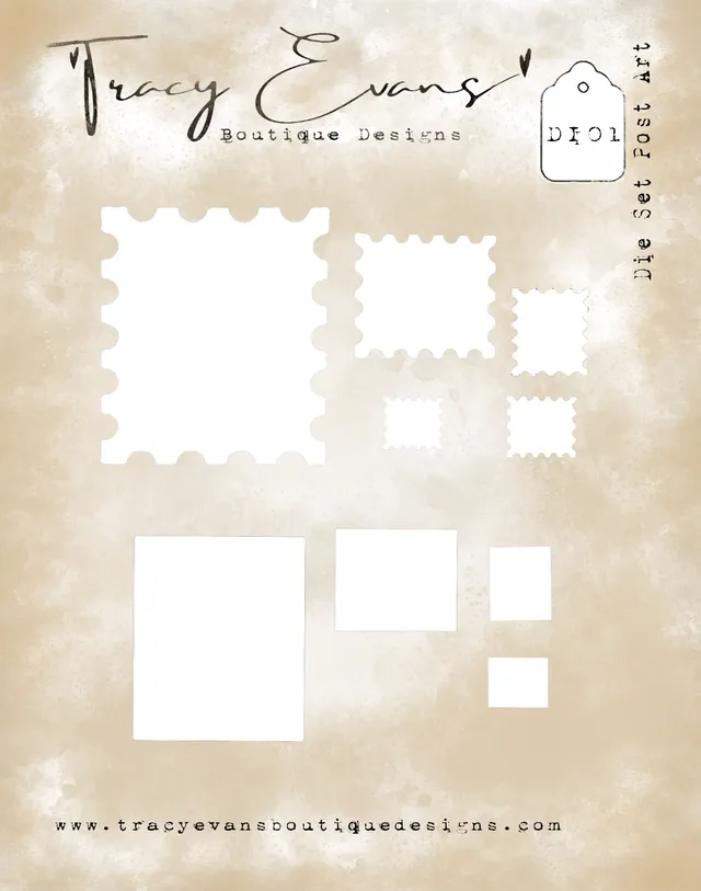 Tracy Evans Design DIE01 Post Art diesett postkunst