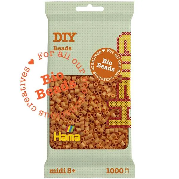 Hama Bio perler lys aprikos 1000 stk 5 mm