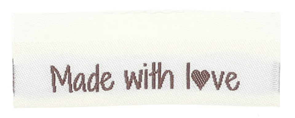 Go Handmade vevde merkelapper Made with love 10 stk dobbeltsidig