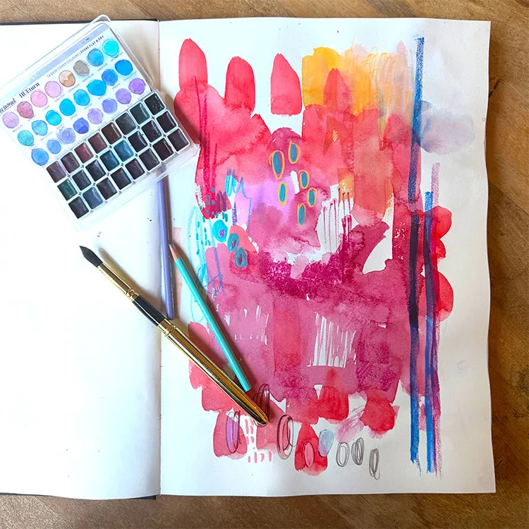 Jane Davenport Whimsical Watercolour Weekend Workshop akvarellkurs