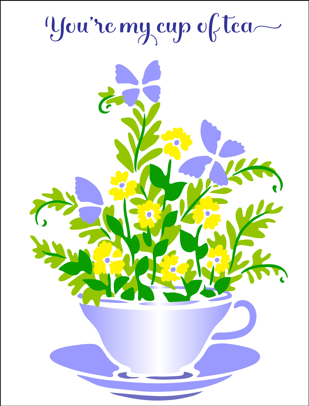 The Crafters Workshop TCW6063 Cup of Tea sjablong lagdelt A2