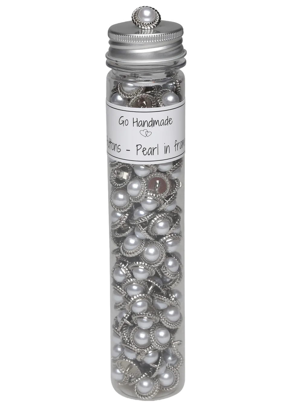 Go Handmade Zinc Alloy knapper 15 mm 130 stk med perle