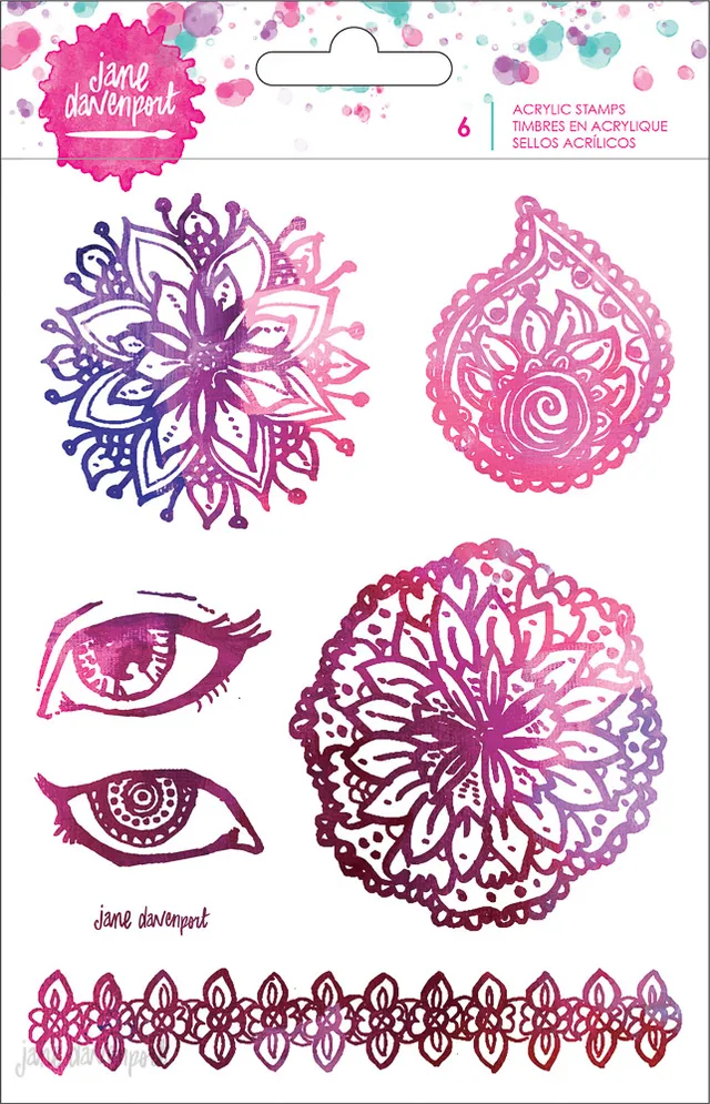 Jane Davenport Mandala stempelsett øyne intrikate