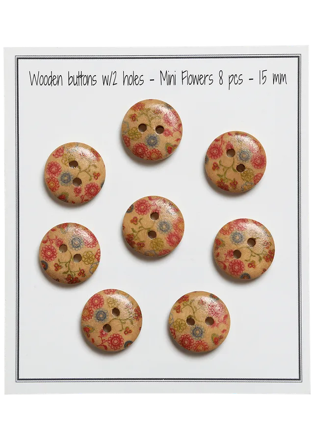 Go Handmade Mini Flowers pynt 15 mm 8 stk