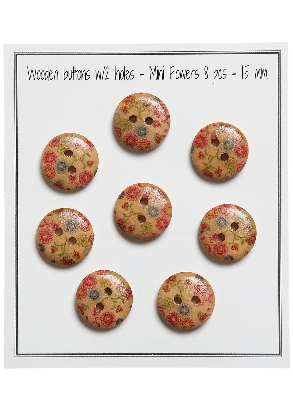 Go Handmade Mini Flowers knapper 15 mm 8-pk