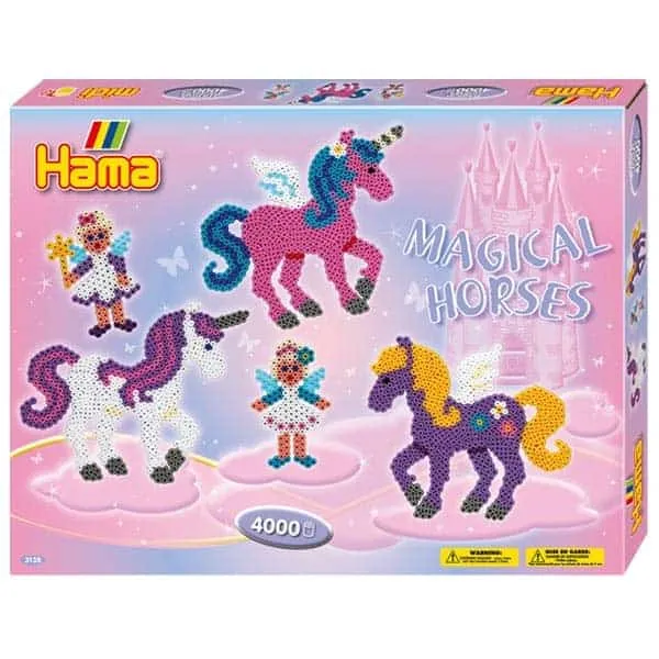 Hama Midi perler Unicorns & Fairies sett 4000 stk