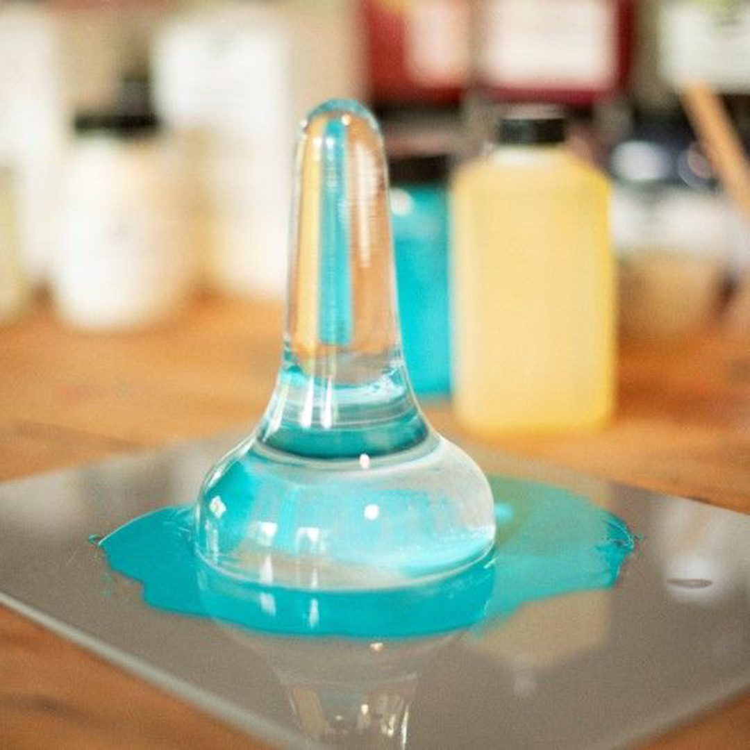 Glassløper 10cm støpt 800g H 14cm 883357