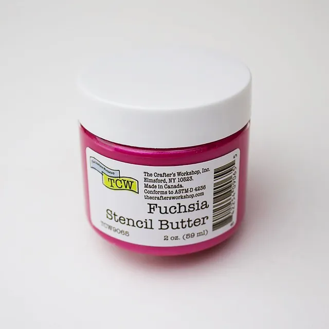 The Crafters Workshop Stencil Butter sjablongpasta Fuchsia 59 ml skimmer
