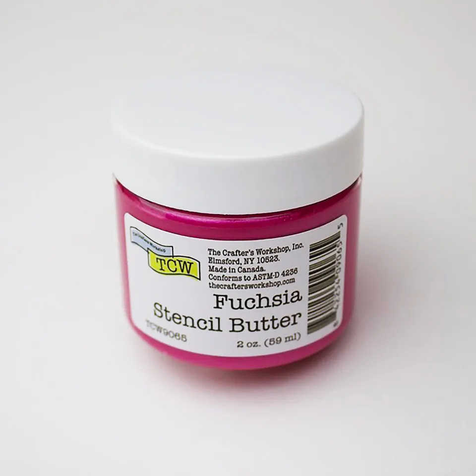 The Crafters Workshop Stencil Butter sjablongpasta Fuchsia 59 ml skimmer