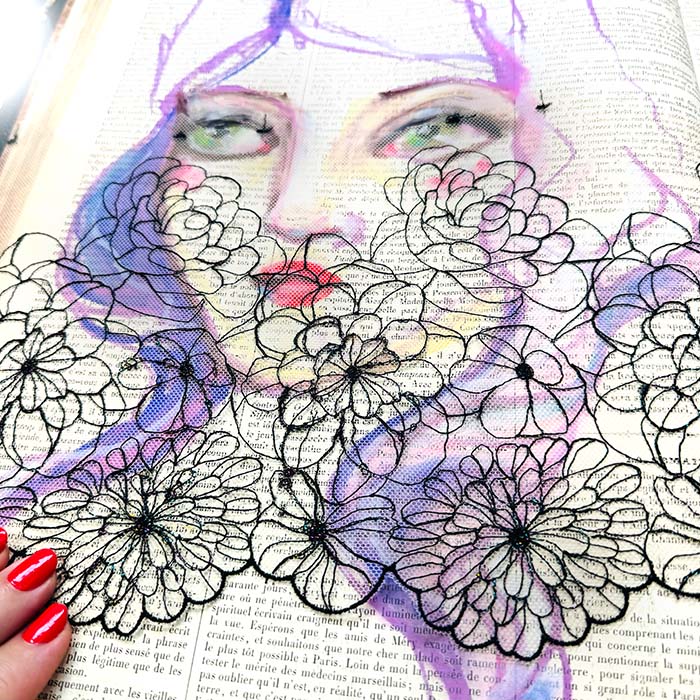 Jane Davenport Graphica Lovely Laces sjablong bordemønster