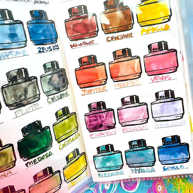 Jane Davenport INKcyclopedia Colour Catalogue prøvehefte 2-pakning