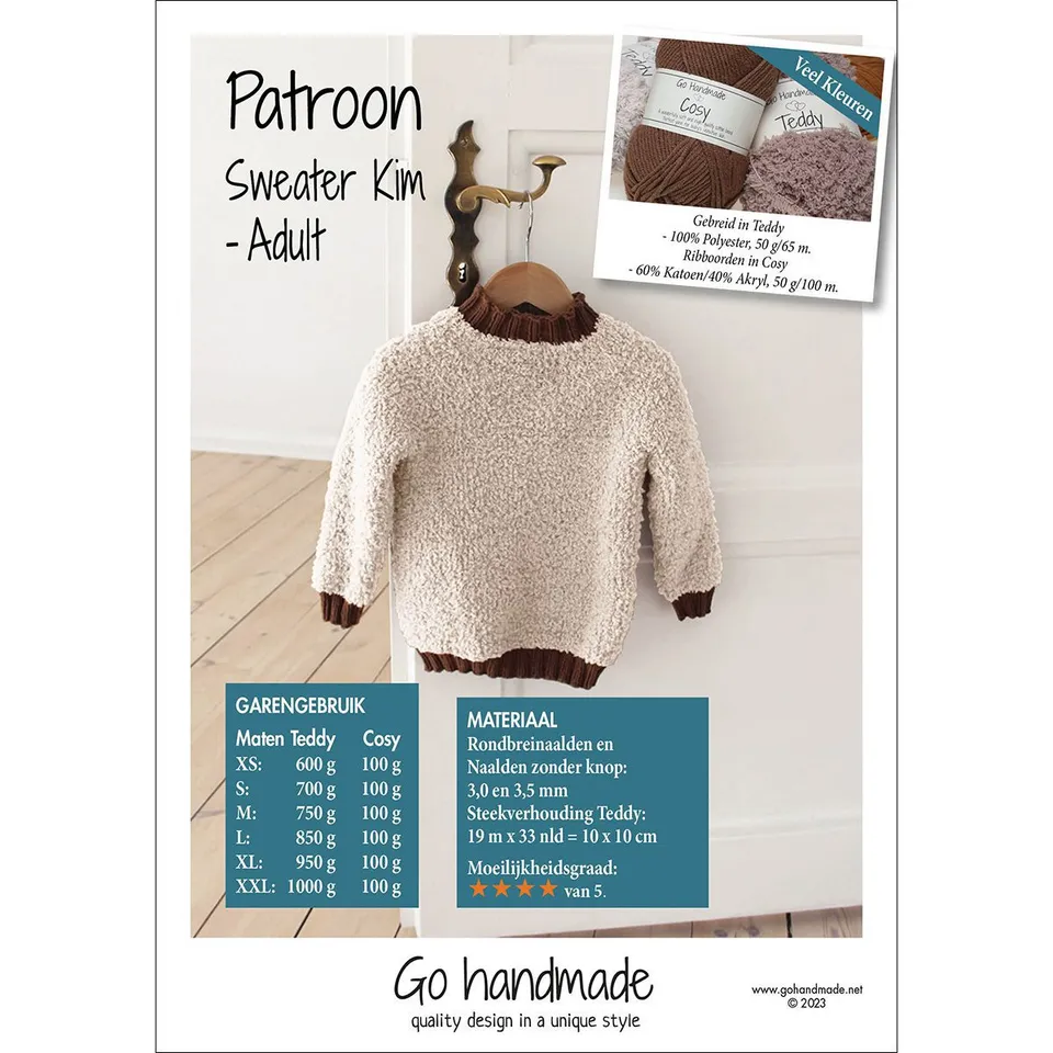 Go Handmade Chic Shopper hekleoppskrift veske H21 cm