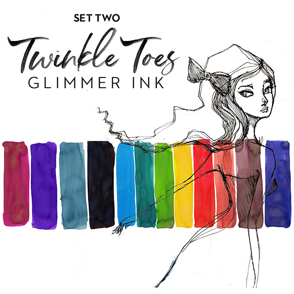 Jane Davenport Twinkle Toes glitterblekk 24-pakning