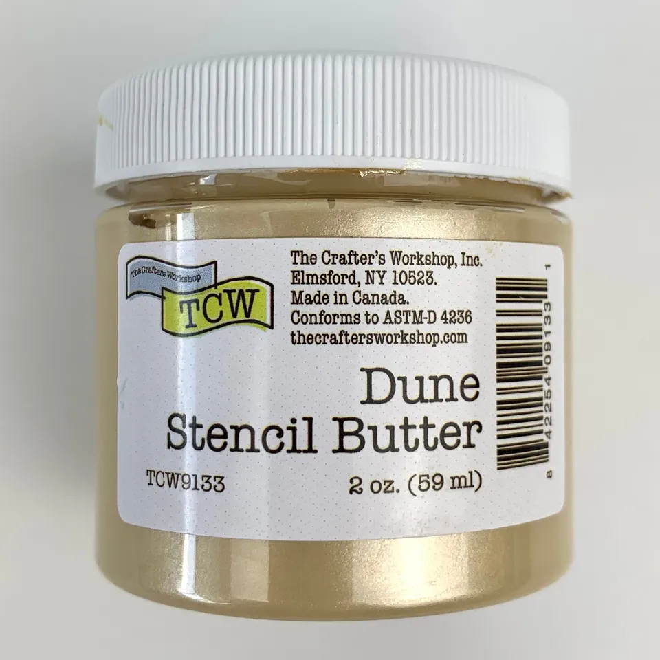 The Crafters Workshop Stencil Butter pasta 2oz Dune shimmer