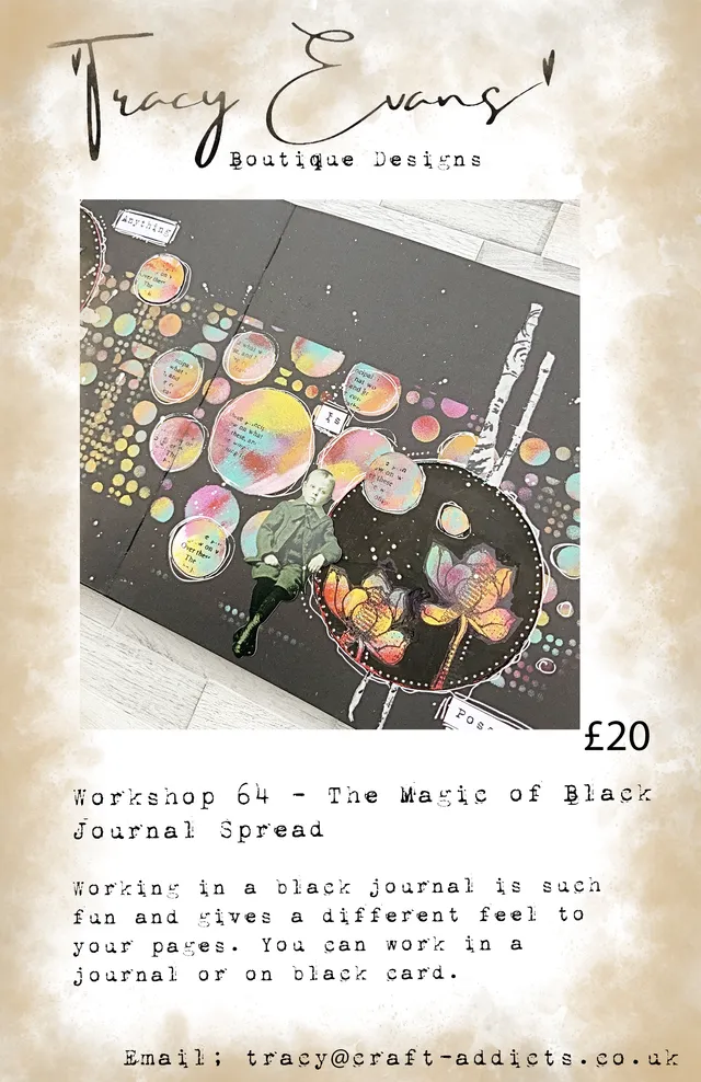 Tracy Evans Design Workshop 064 Magic of Black journal nettkurs