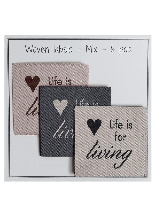 Go Handmade Life is for living merkelapper 40 mm 6 stk
