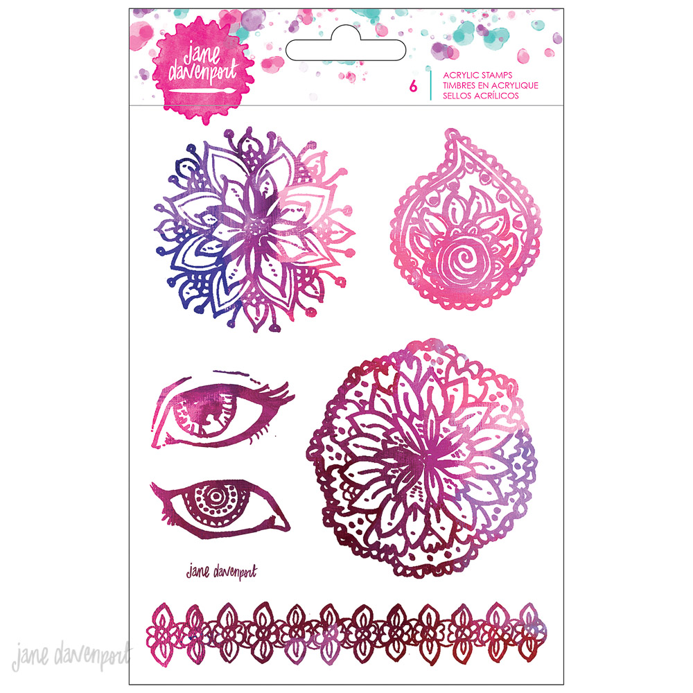 Jane Davenport Mandala stempelsett øyne intrikate